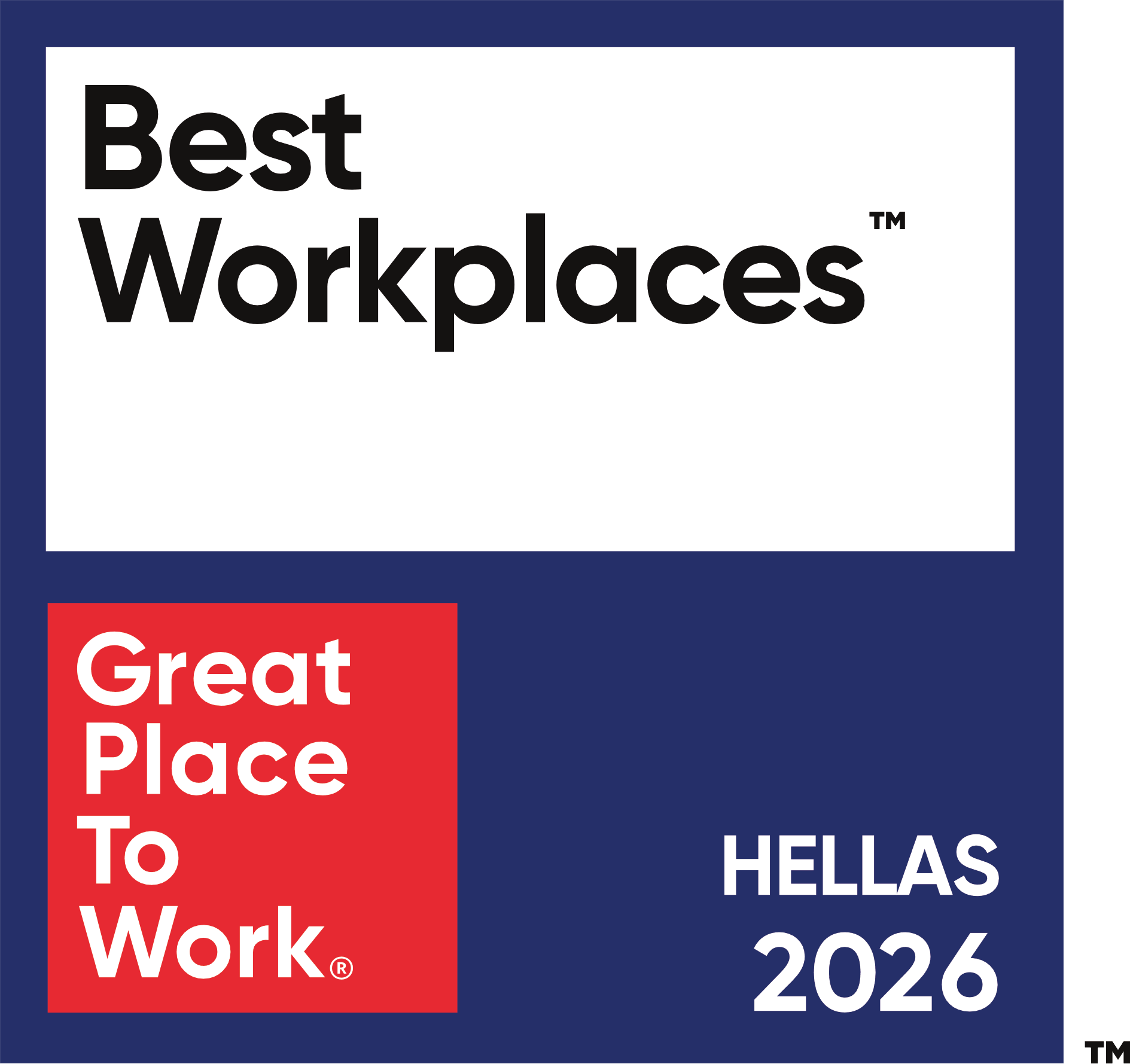 Great Places to Work certified badge 2026